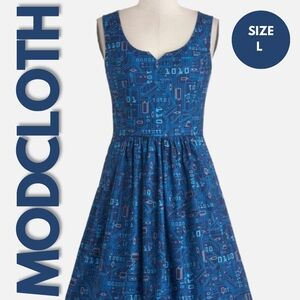 ModCloth/Fervour As Days Go Binary A-Line Dress Size L